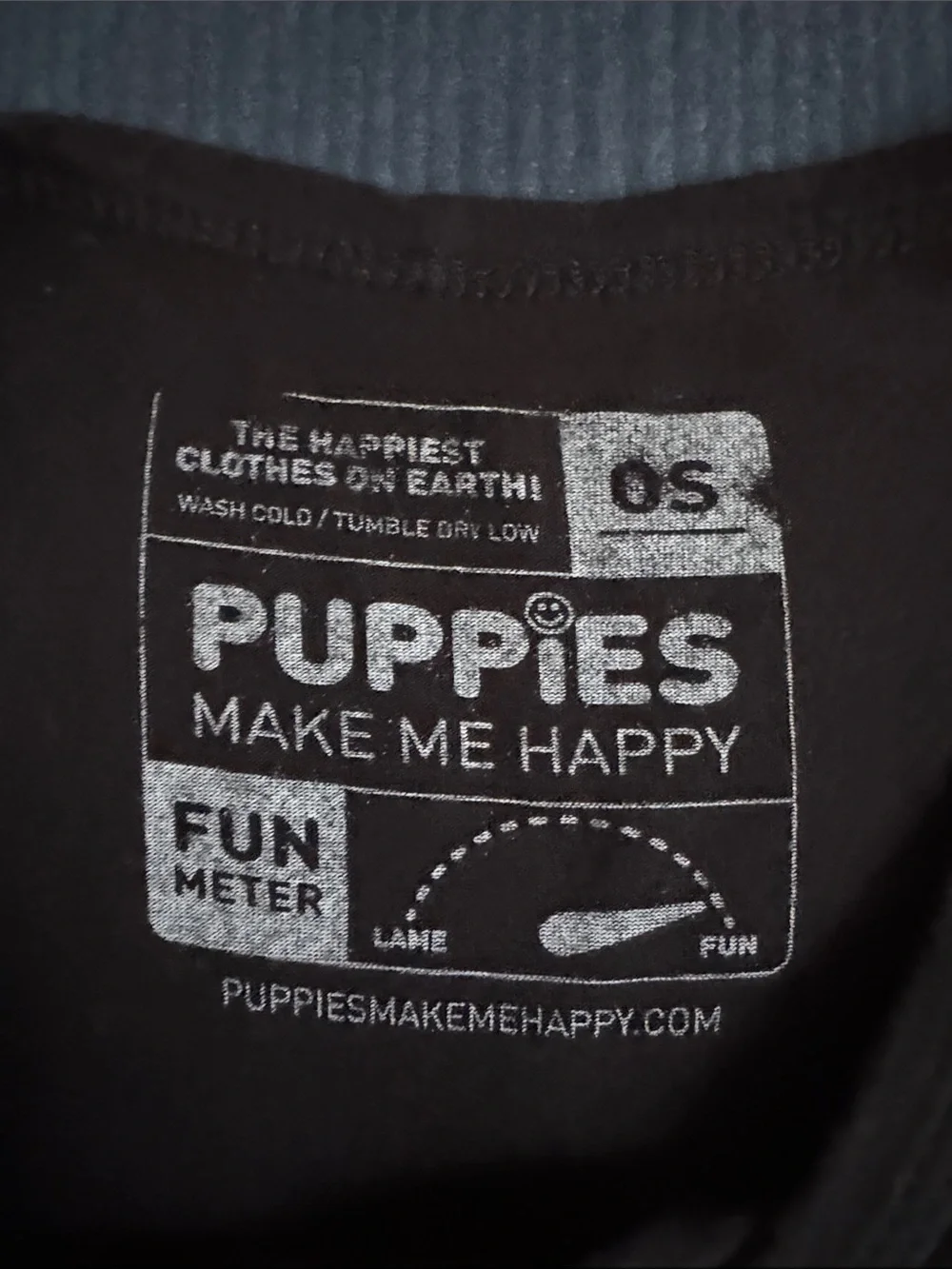 PUPPIES MAKE ME HAPPY Black Graphic Dog Tank Top with Fitness Dachshund, OS